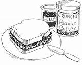 Peanut Butter And Jelly Coloring Sheet Pages sketch template