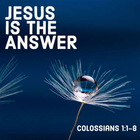 Jesus is the answer