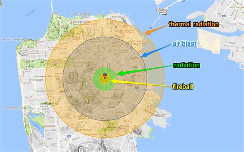 This Nuclear Bomb Map Shows What Would Happen if One Exploded Near You : ScienceAlert