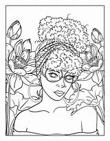 Black Girl Magic  Inspirational Natural Hair Coloring Page Adult sketch template