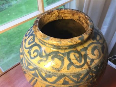 ANTIQUE MEDIEVAL ISLAMIC Mamluk Blue & White Ceramic Jar Vase $649.00 - PicClick