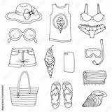 Summer Clothes Coloring Page sketch template