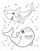 Free Sharks Coloring Pages sketch template