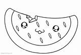 Cute Food Coloring Pages Cartoon Watermelon  Free Printable sketch template