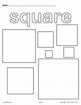 Square Coloring Page For Preschool sketch template