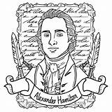 Drawing Of Alexander Hamilton coloring Page  Download Print Or Color sketch template