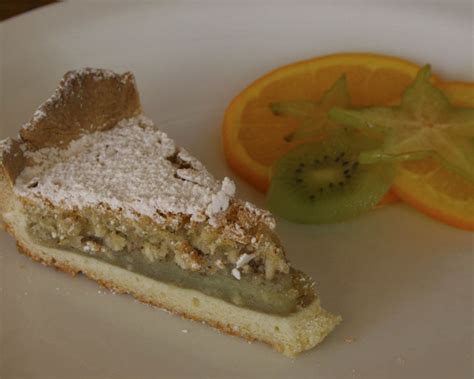 Almond tart recipe to be served with a selection of fresh fruit