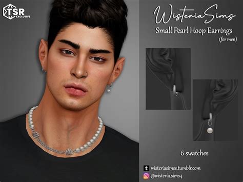 Sims 4, The Sims, Mens Earrings Hoop, Pearl Hoop Earrings, Small Earrings, Money Necklace ...