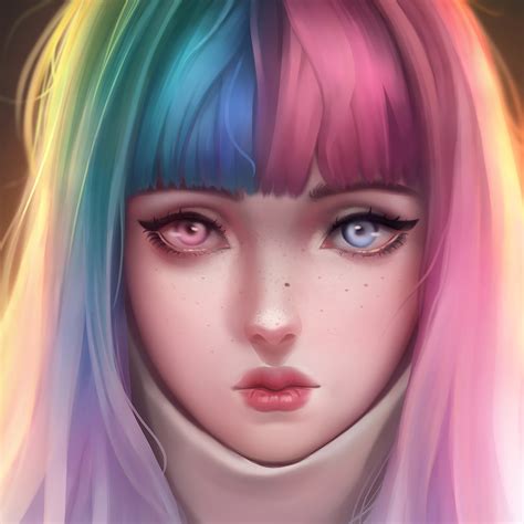 Anime Girl Colorful Hairs - Free 4k Wallpapers - 40.000+ Free 4k Wallpapers - Pixel4k