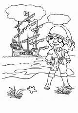 Girl Pirate Coloring Pages sketch template