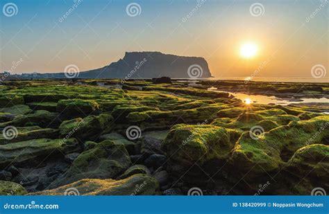 Jeju Island South Korea, Sunrise at Seongsan Ilchulbong Stock Image - Image of famous, asia ...