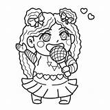 Girl Singing Coloring Pages sketch template
