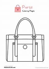 Purse Coloring Pages For Kids  Free Printable Art & Craft sketch template