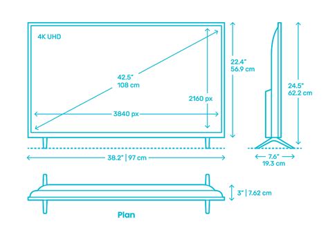 75-Inch TV Dimensions (with Drawings), 52% OFF