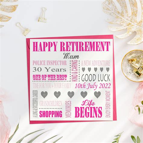 Retirement Card - Word Art – LisaMarieDesigns