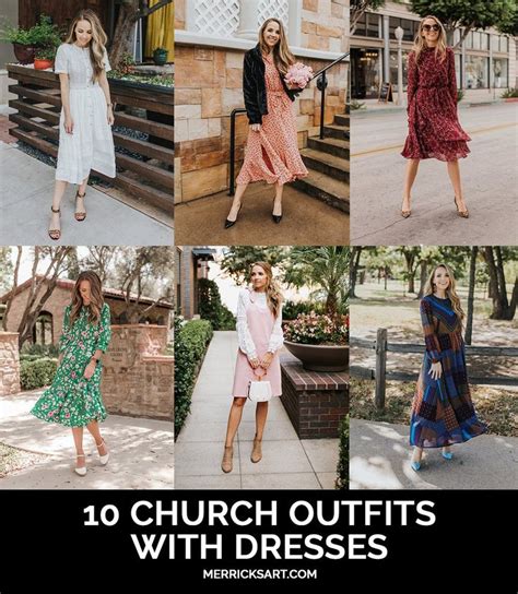 Church Outfit Ideas with Dresses (10 Looks) - Merrick's Art | Church outfits, Sunday church ...