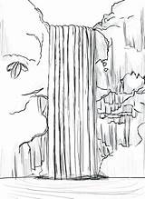 Tropical Waterfall Coloring Page  Free Printable Pages For Kids sketch template