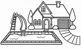 Swimming Pool Coloring Pages Printable sketch template