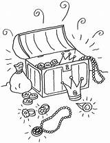 Tesoro Schatzkiste Schatkist Kleurplaat Ausmalbild Schatztruhe Disegni  sketch template