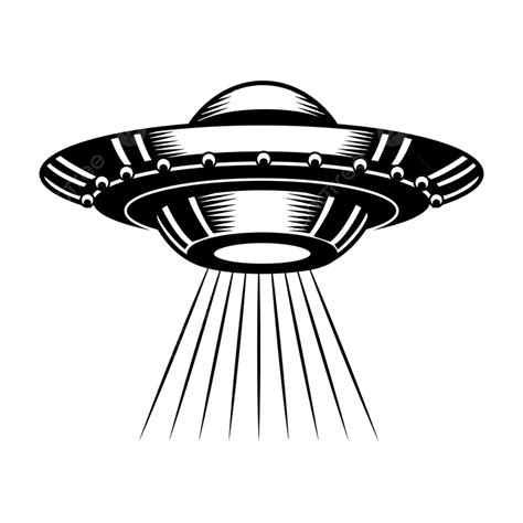 Ufo Vector Illustration Alien Spaceship, Silhouette, Unidentified ...