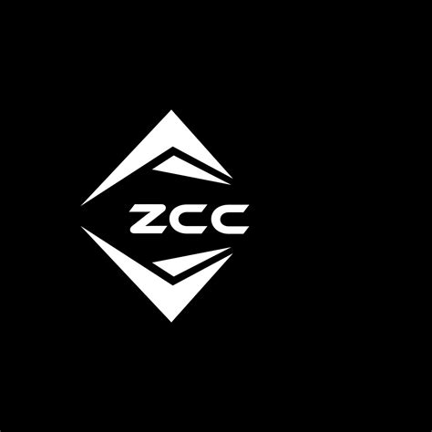 ZCC abstract monogram shield logo design on black background. ZCC ...