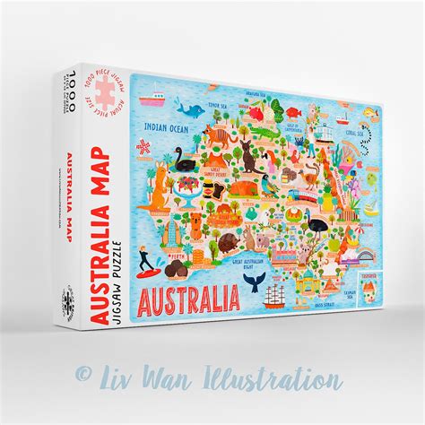 Australia Map Jigsaw Puzzle. Premium Hand-made 1000 Piece - Etsy