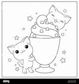 Black And White Pattern For coloring Kawaii Page With Cute  sketch template