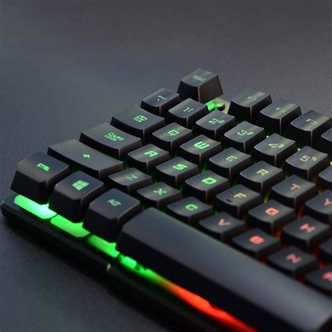 Rii RK100+ Rainbow LED Backlit Wired Mechanical Feeling Multimedia Gaming Keyboard – Sky IT Ltd