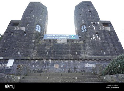 A low-angle shot of the Peace Museum Bridge at Remagen Stock Photo - Alamy