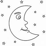Coloring Pages  Free Moon sketch template