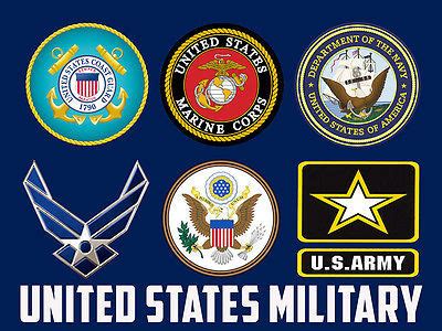 US Military Branches Army Navy Air Force USAF Marines USMC Coast Guard 18x24 | #537764938