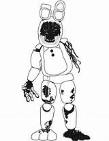 Withered Bonnie Coloring Pages  Nation sketch template