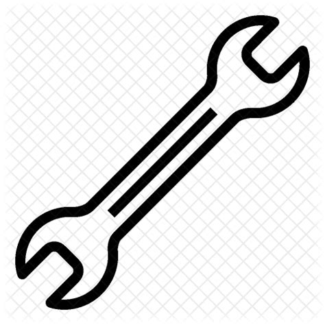 Spanner Icon - Download in Line Style