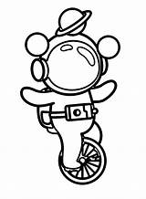 Unicycle Coloring Page sketch template