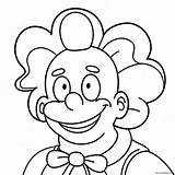 Krusty The Clown Coloring Page 52583 41616 sketch template