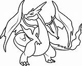 Mega Charizard Pokemon Coloring Pages Sketch Page sketch template