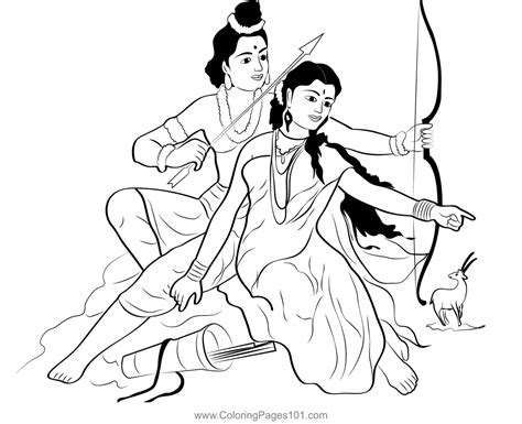 Ram Navami 2 Coloring Page for Kids - Free Rama Navami Printable Coloring Pages Online for Kids ...