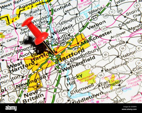 Connecticut airport map hi-res stock photography and images - Alamy