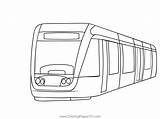 Low Floor Tram Coloring Page For Kids  Free Trams Printable sketch template