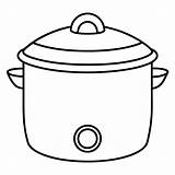 Slow cooker coloring Page Outline book Line Art Drawing  sketch template