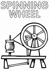 Spinning Wheel Coloring Page To Download And Print  sketch template