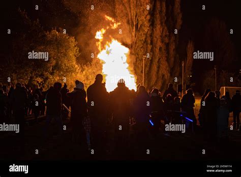 Guy Fawkes night, Bonfire Night and Fireworks Night in Southwest London, England, UK Stock Photo ...