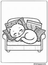 Free Printable Cat Coloring Pages sketch template