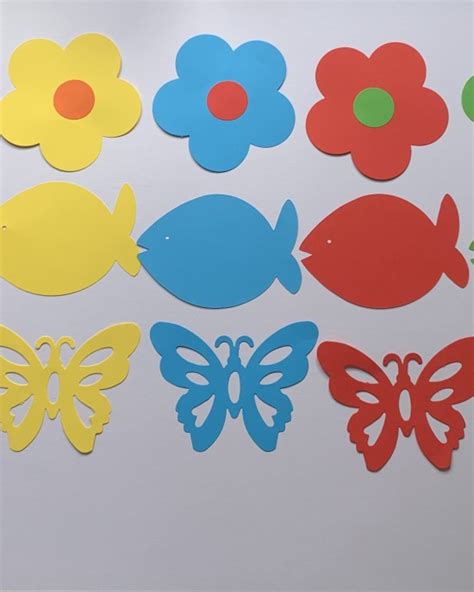 Tree, Apple,Fish, Flower, Butterfly - Cut Out Shapes - The Learning ...