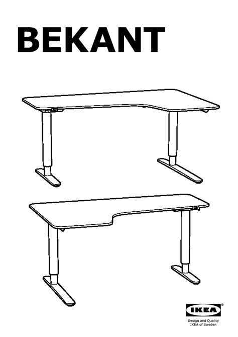 BEKANT Corner desk right sit/stand gray, black (IKEA United States) - IKEAPEDIA