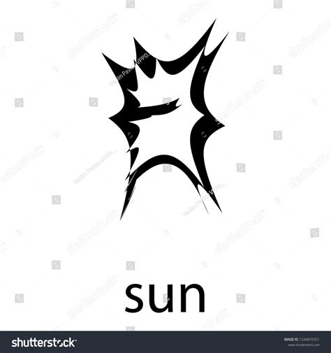 Sun Japanese Kanji Japanese Calligraphy Vector Stock Vector (Royalty ...