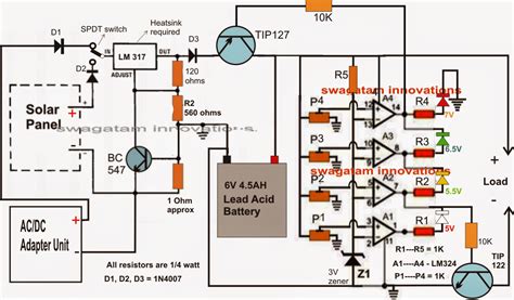 12v Solar Battery Charger Circuit Diagram