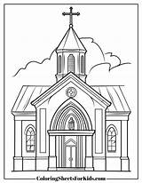 Church Coloring Pages Free Print And Downloads  Sheets For Kids sketch template