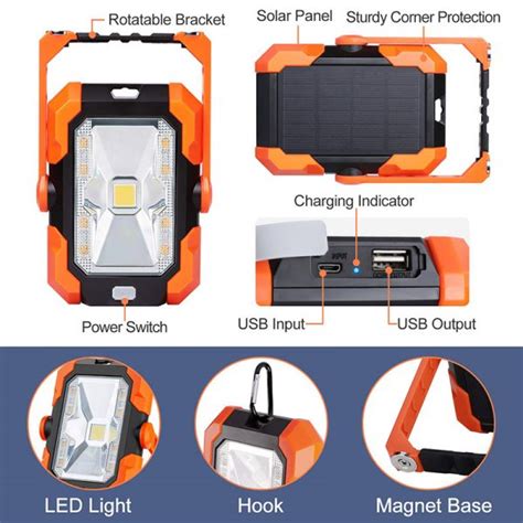 Solar-powered Camping Light 4 in 1 Solar Power Bank