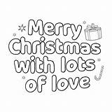 Christmas Coloring Merry Card Pages Greeting Xmas Printable Online  sketch template